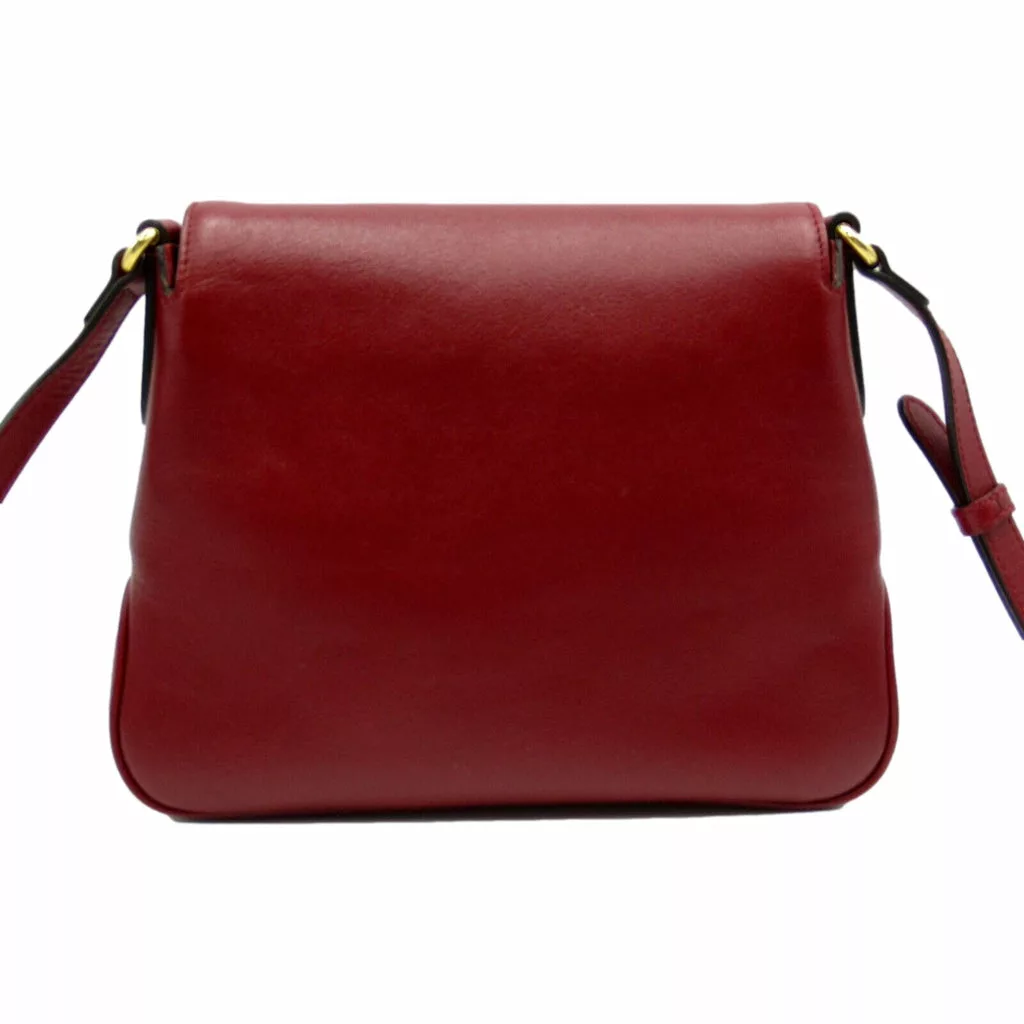 Gucci GG Red Calf Leather Shoulder Bag Gucci GG Red Calf Leather Shoulder Bag | Image 3