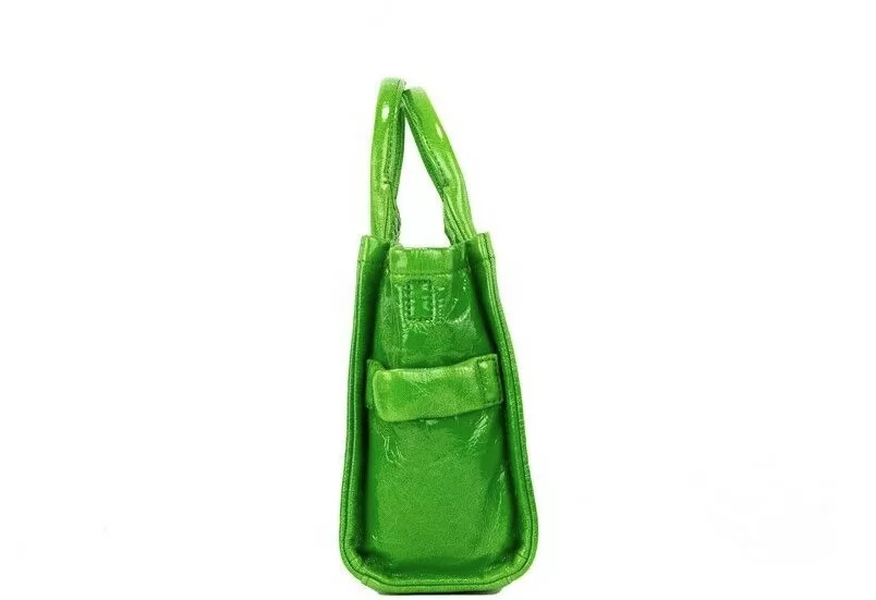 Marc Jacobs The Shiny Crinkle Mini Tote Fern Green Leather Crossbody Handbag Marc Jacobs The Shiny Crinkle Mini Tote Fern Green Leather Crossbody Handbag | Image 3
