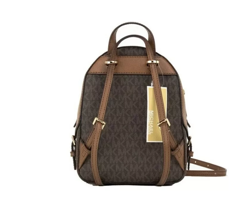 Michael Kors Jaycee mini XS Brown Signature PVC Zip Pocket Shoulder Backpack Bag Michael Kors Jaycee mini XS Brown Signature PVC Zip Pocket Shoulder Backpack Bag | Image 2