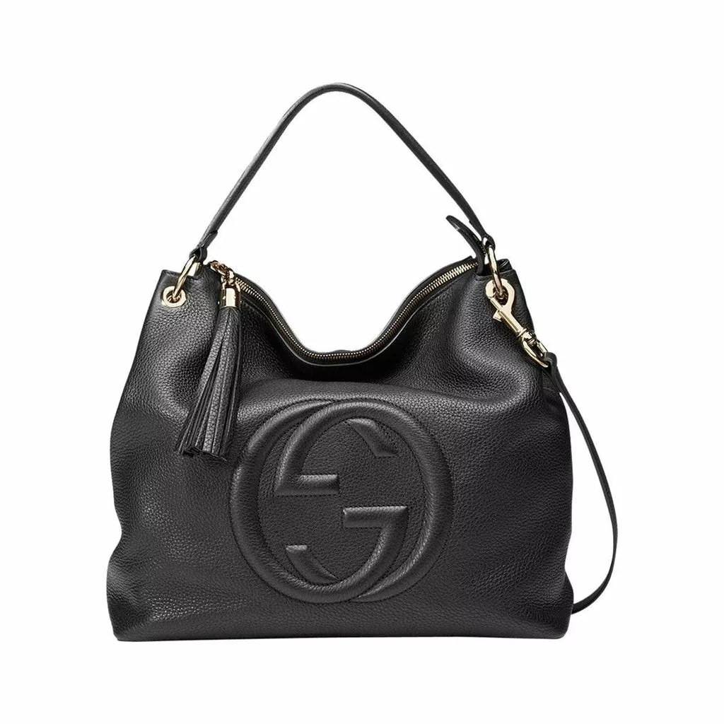Gucci Black GG Disco Soho Leather Hobo Handbag Gucci Black GG Disco Soho Leather Hobo Handbag | Image 2