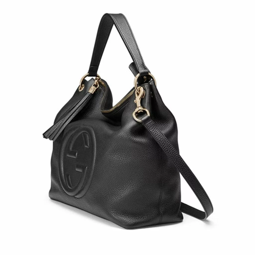 Gucci Black GG Disco Soho Leather Hobo Handbag Gucci Black GG Disco Soho Leather Hobo Handbag | Image 4