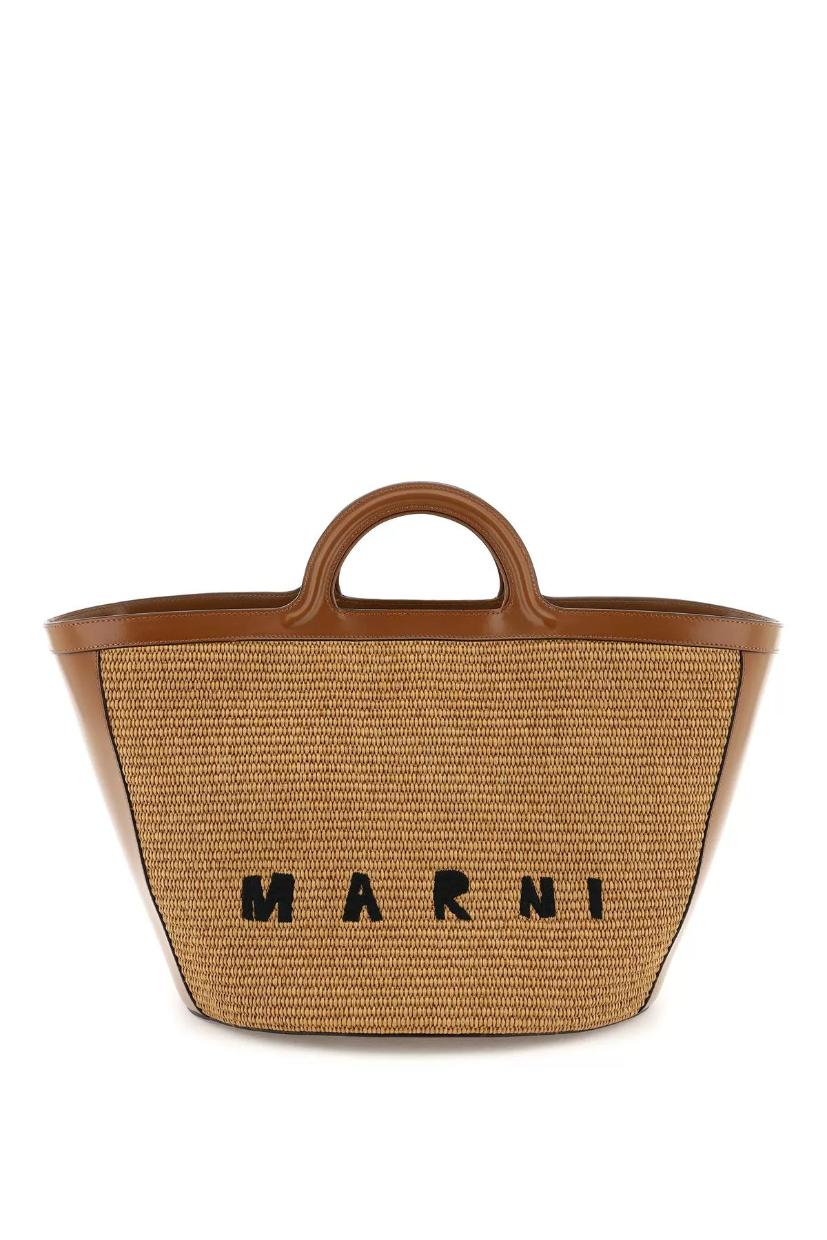 Marni tropicalia leather and raffia tote bag Marni tropicalia leather and raffia tote bag | Image 1