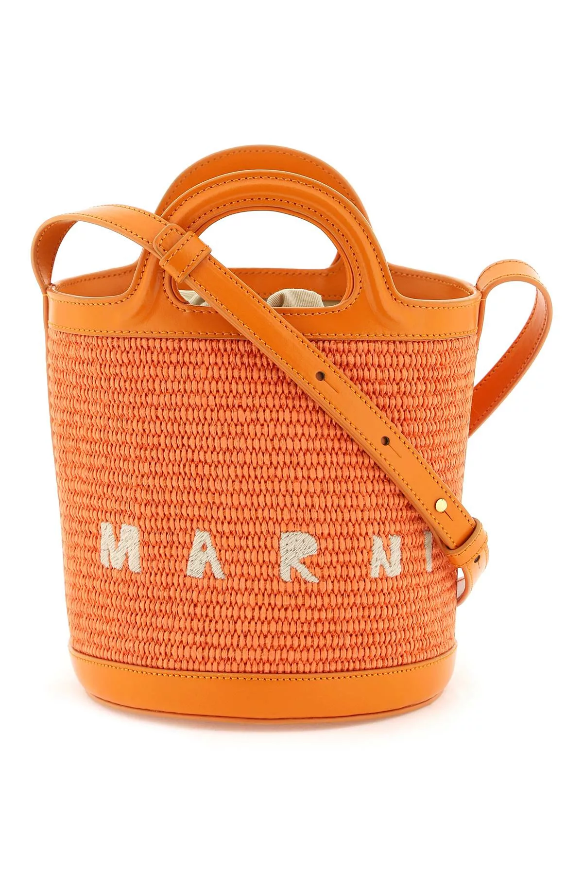 Marni raffia and leather tropicalia bucket bag Marni raffia and leather tropicalia bucket bag | Image 1
