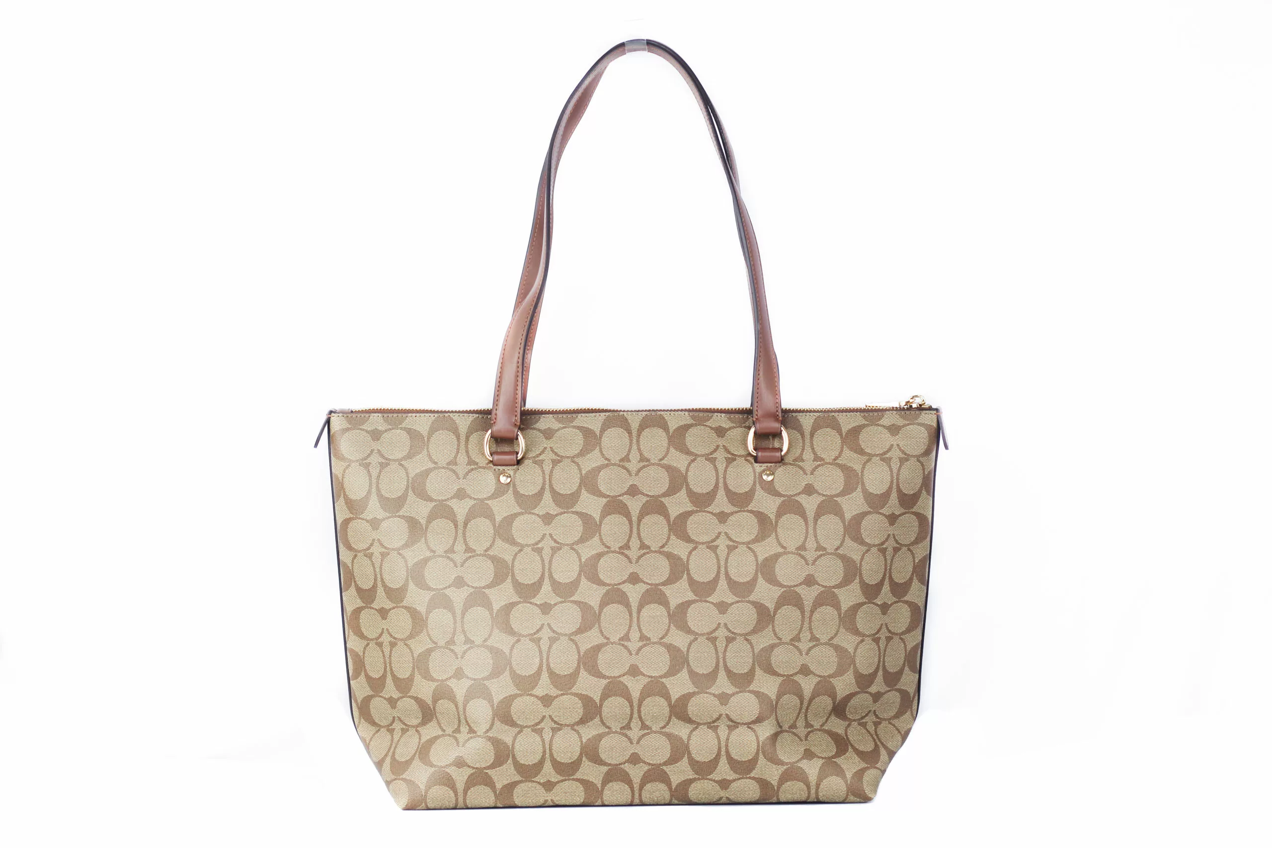 COACH Signature Coated Canvas and Leather Gallery Tote Handbag COACH Signature Coated Canvas and Leather Gallery Tote Handbag | Image 2