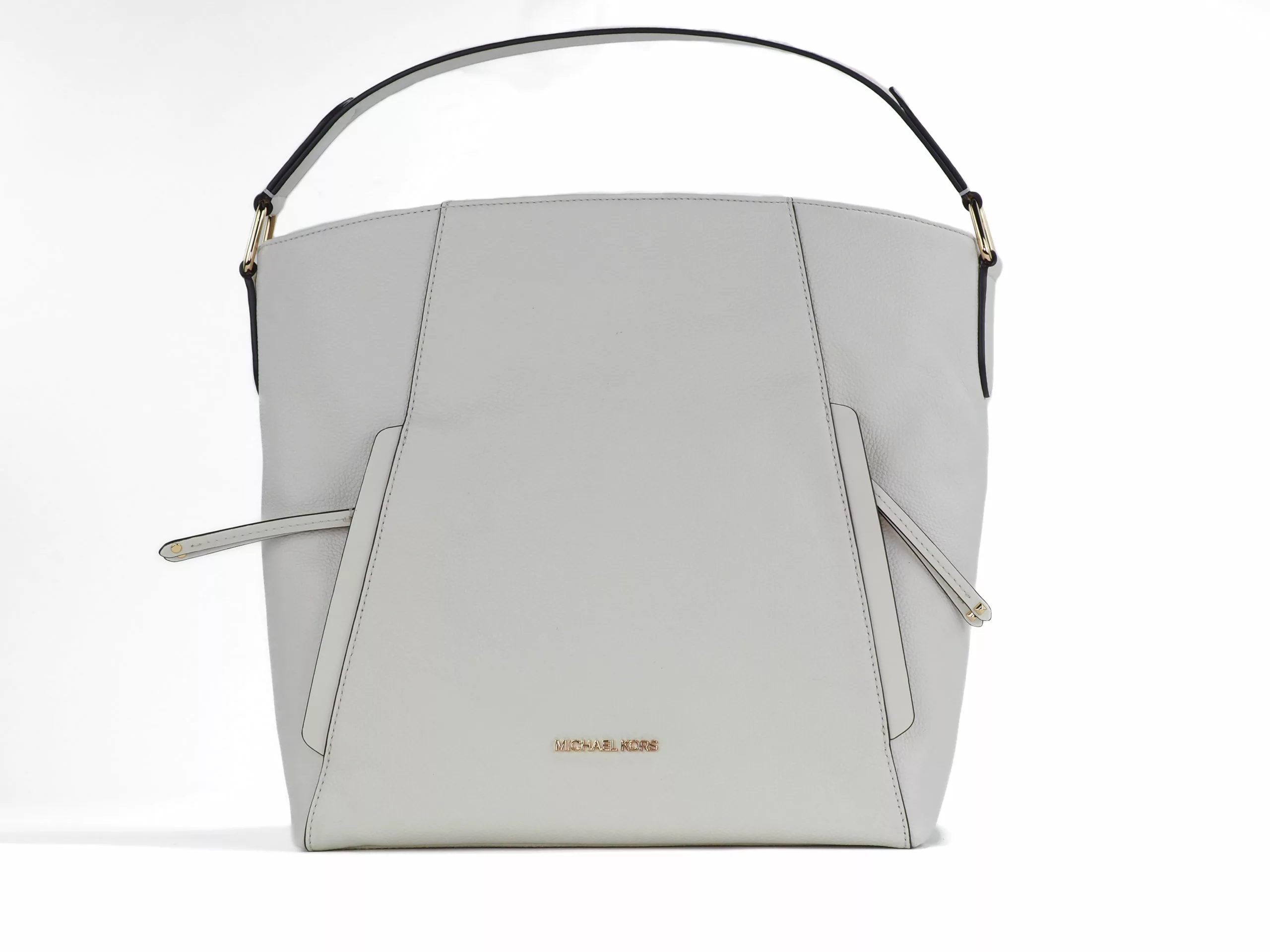 Michael Kors Evie Large Pebbled Leather Hobo Shoulder Bag Handbag (Light Cream) Michael Kors Evie Large Pebbled Leather Hobo Shoulder Bag Handbag (Light Cream) | Image 1