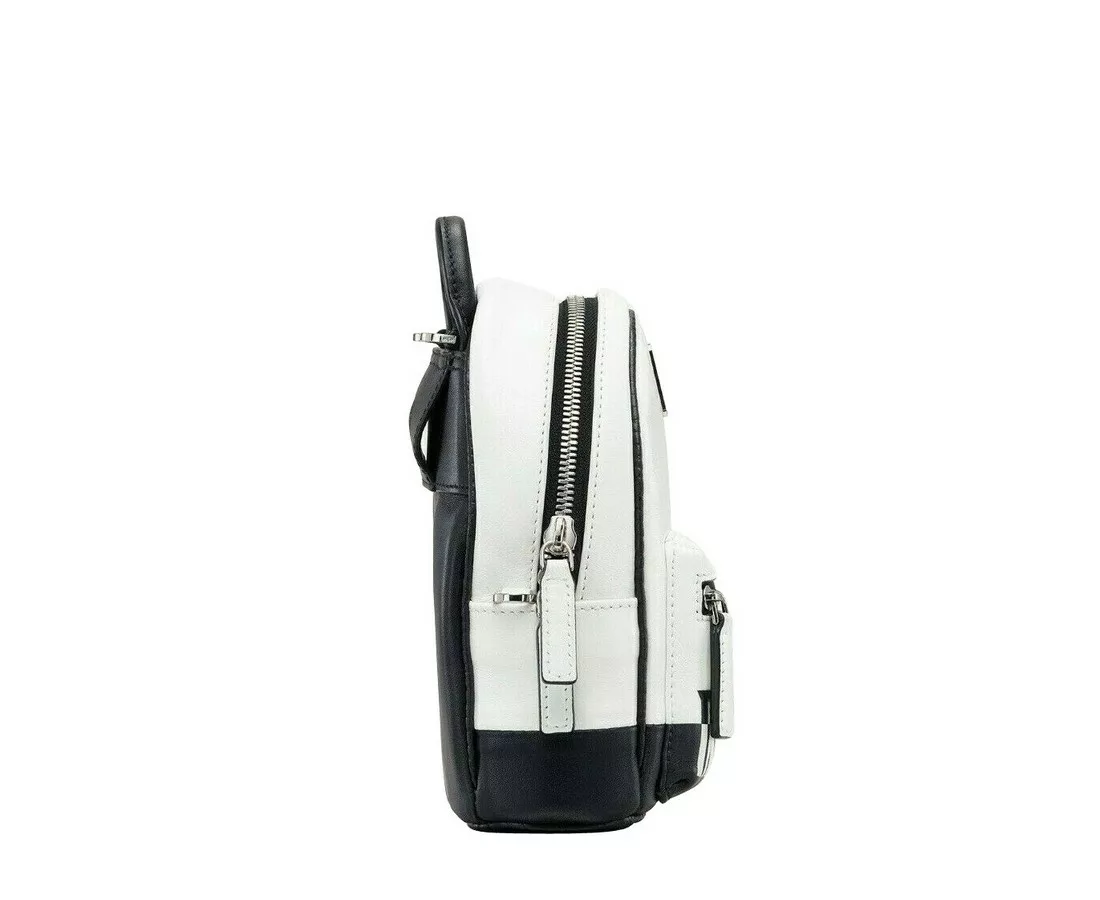 MCM Women's White Contrast Logo Leather Mini Crossbody Chain Bag MCM Women's White Contrast Logo Leather Mini Crossbody Chain Bag | Image 3