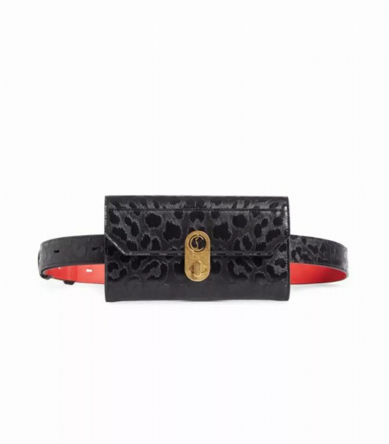 Christian Louboutin Elisa Black Leopard Paris Convertible Belt | Image 1
