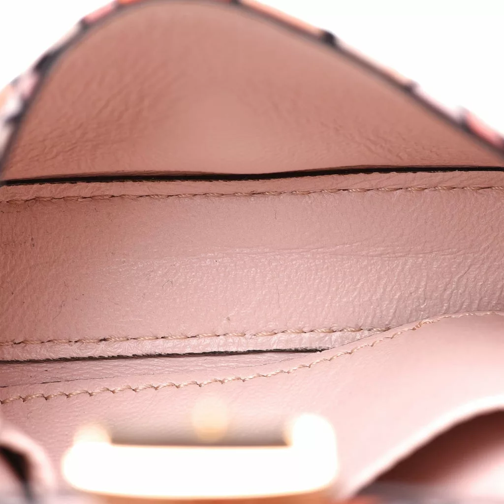 Fendi Baguette Pink Satin Floral Nano Bag Charm Crossbody Fendi Baguette Pink Satin Floral Nano Bag Charm Crossbody | Image 5