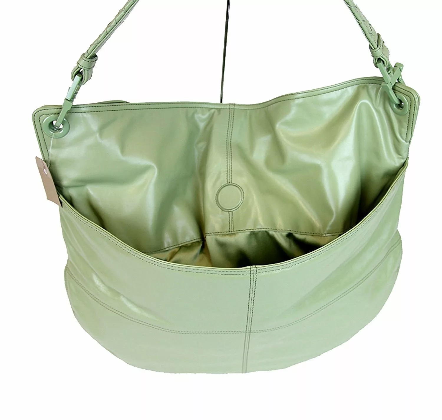 Bottega Veneta Women Green Leather Hobo Woven Detail Bag Bottega Veneta Women Green Leather Hobo Woven Detail Bag | Image 5