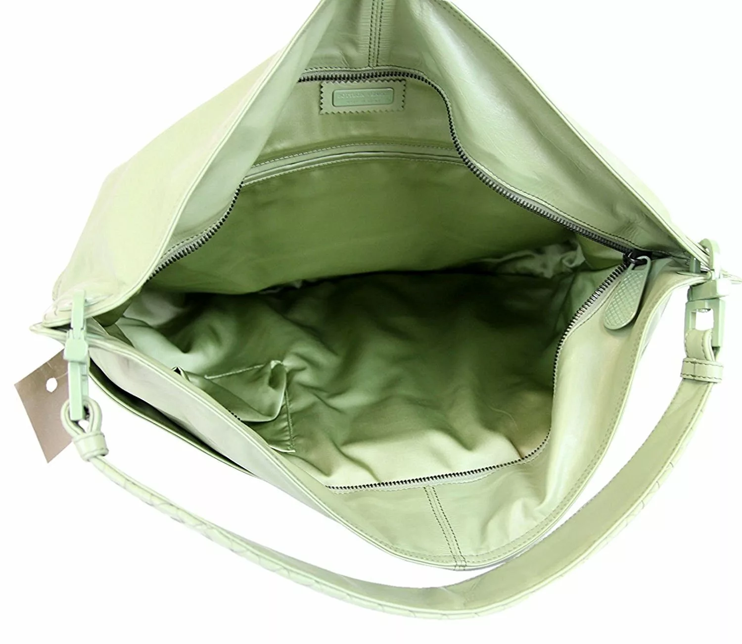 Bottega Veneta Women Green Leather Hobo Woven Detail Bag Bottega Veneta Women Green Leather Hobo Woven Detail Bag | Image 4