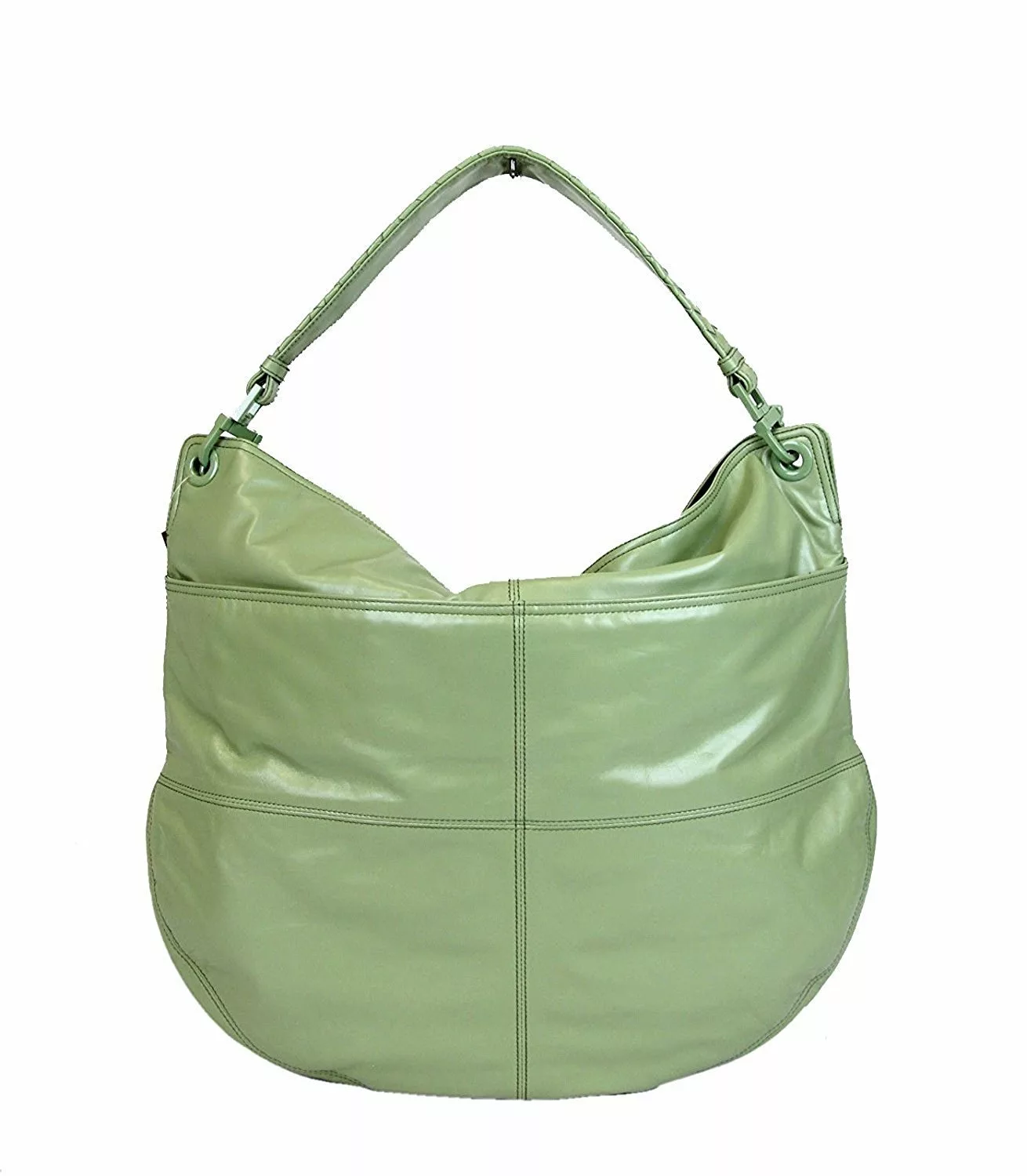 Bottega Veneta Women Green Leather Hobo Woven Detail Bag Bottega Veneta Women Green Leather Hobo Woven Detail Bag | Image 1