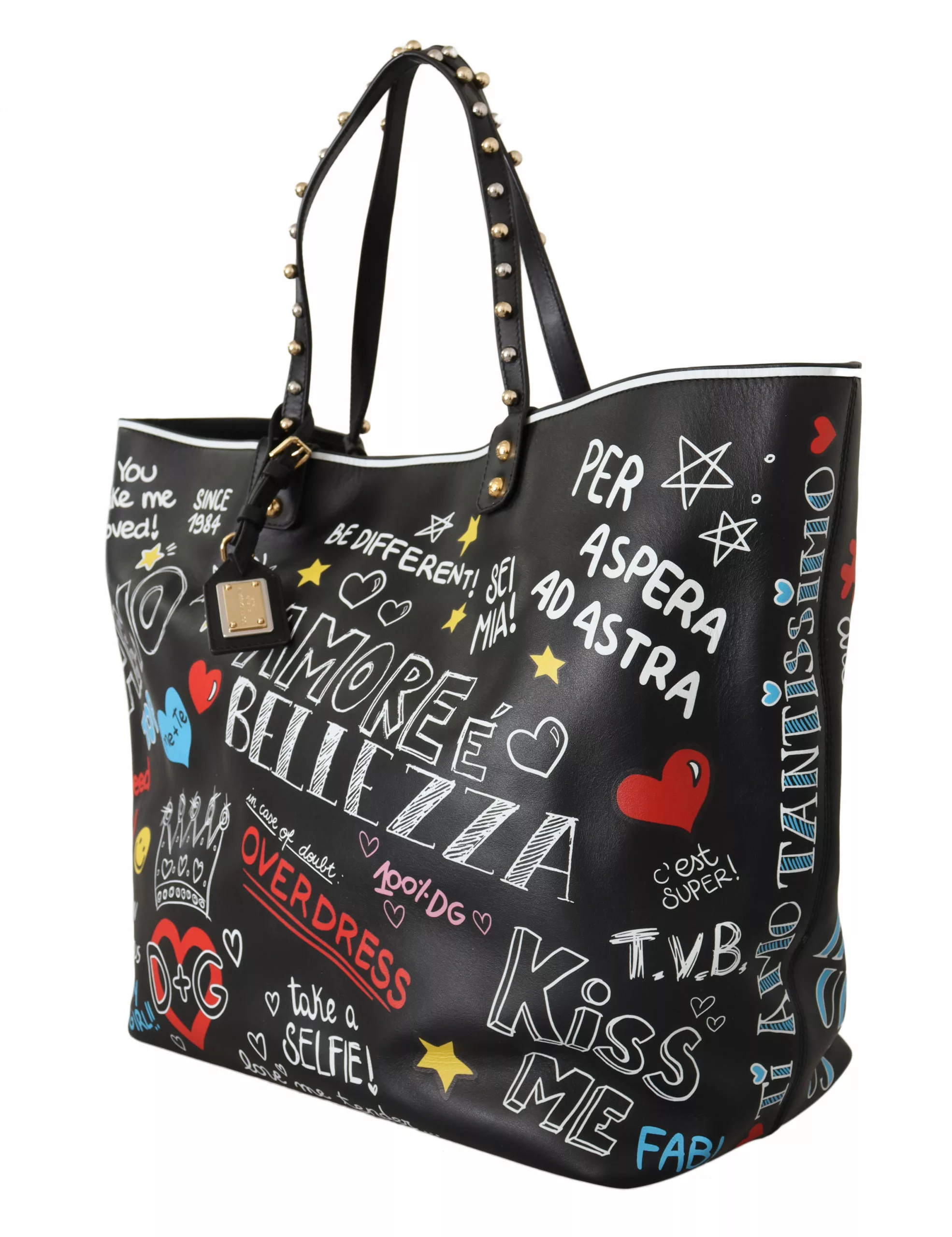 Dolce & Gabbana Black Leather Amore Bellezza BEATRICE Bag Dolce & Gabbana Black Leather Amore Bellezza BEATRICE Bag | Image 3