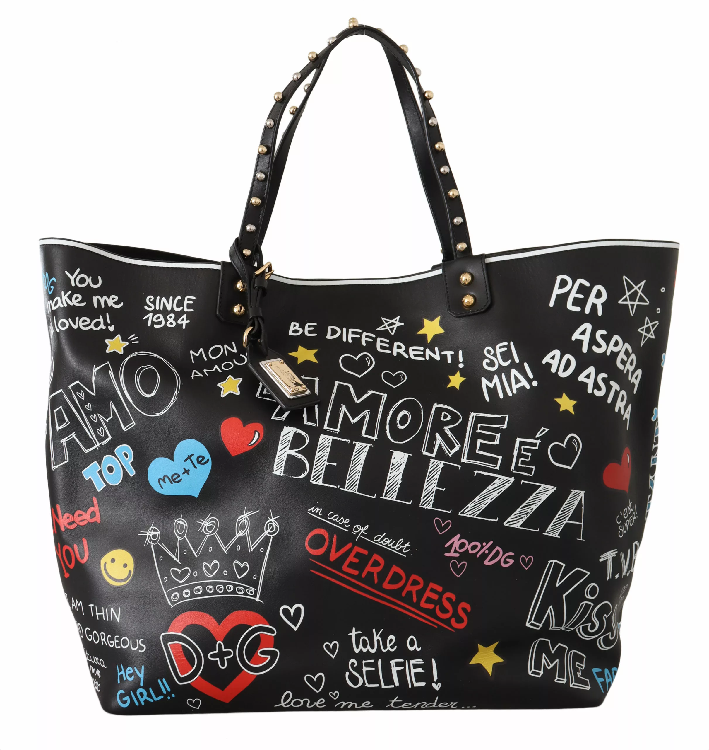 Dolce & Gabbana Black Leather Amore Bellezza BEATRICE Bag Dolce & Gabbana Black Leather Amore Bellezza BEATRICE Bag | Image 1