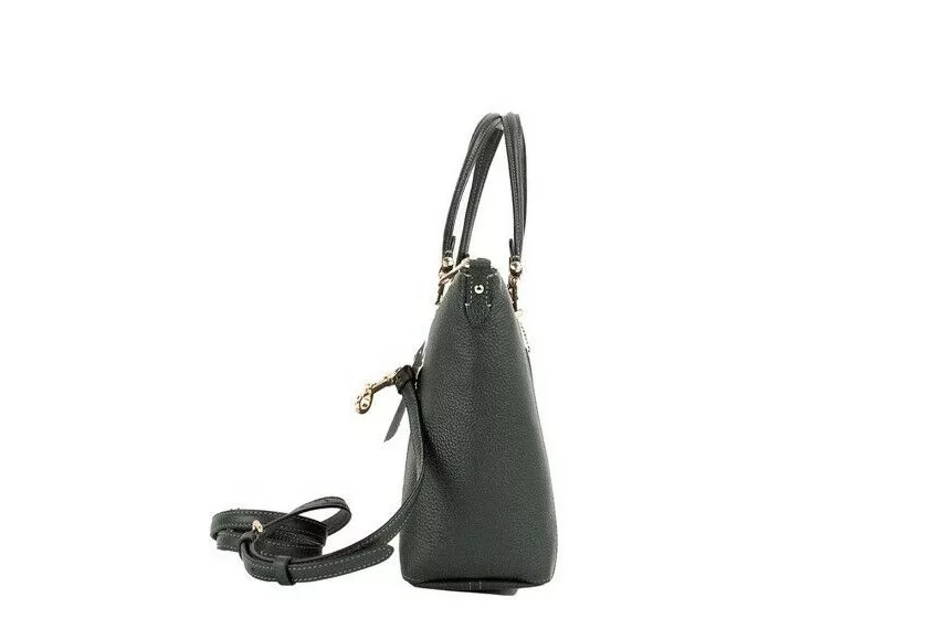 COACH Kacey Amazon Green Pebble Leather Top Zip Satchel Crossbody Bag COACH Kacey Amazon Green Pebble Leather Top Zip Satchel Crossbody Bag | Image 4