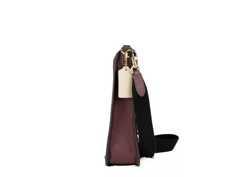 COACH Dempsey Wine Signature Jacquard Canvas Patch File Crossbody Bag COACH Dempsey Wine Signature Jacquard Canvas Patch File Crossbody Bag | Image 3