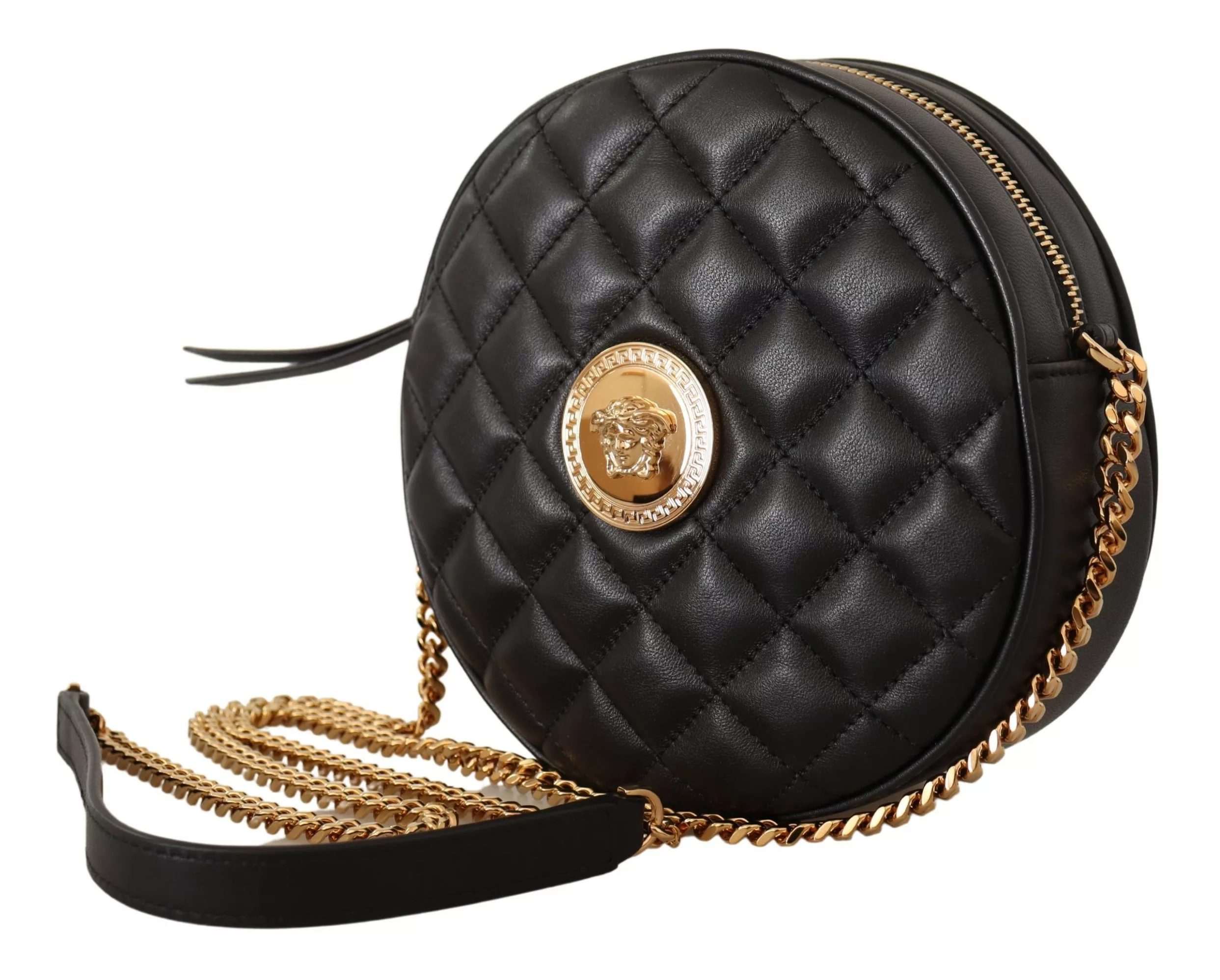 Versace Black Nappa Leather Medusa Round Shoulder Bag Versace Black Nappa Leather Medusa Round Shoulder Bag | Image 2