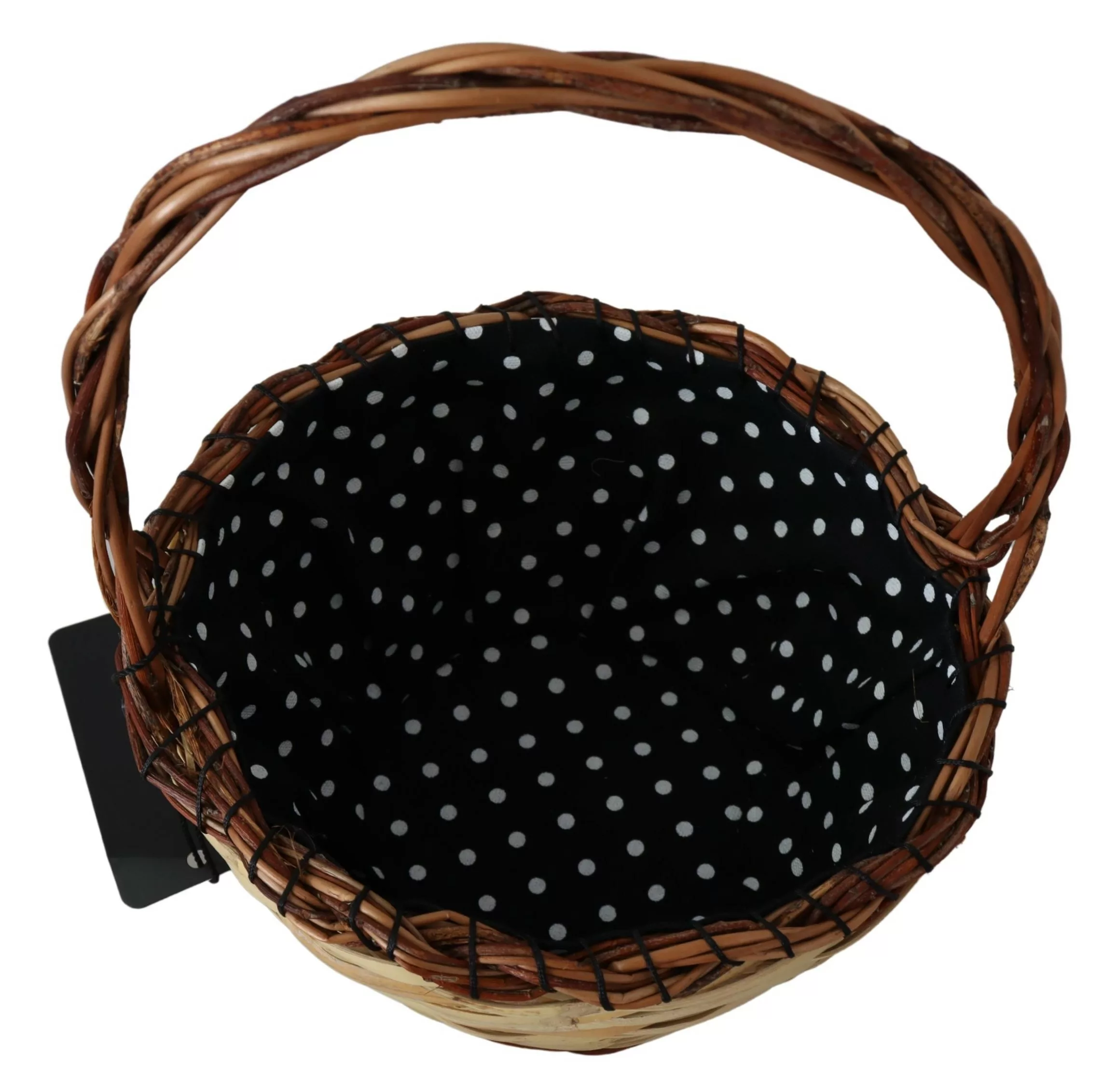 Dolce & Gabbana Beige Wood Wicker Rattan Basket Tote Bag Dolce & Gabbana Beige Wood Wicker Rattan Basket Tote Bag | Image 3