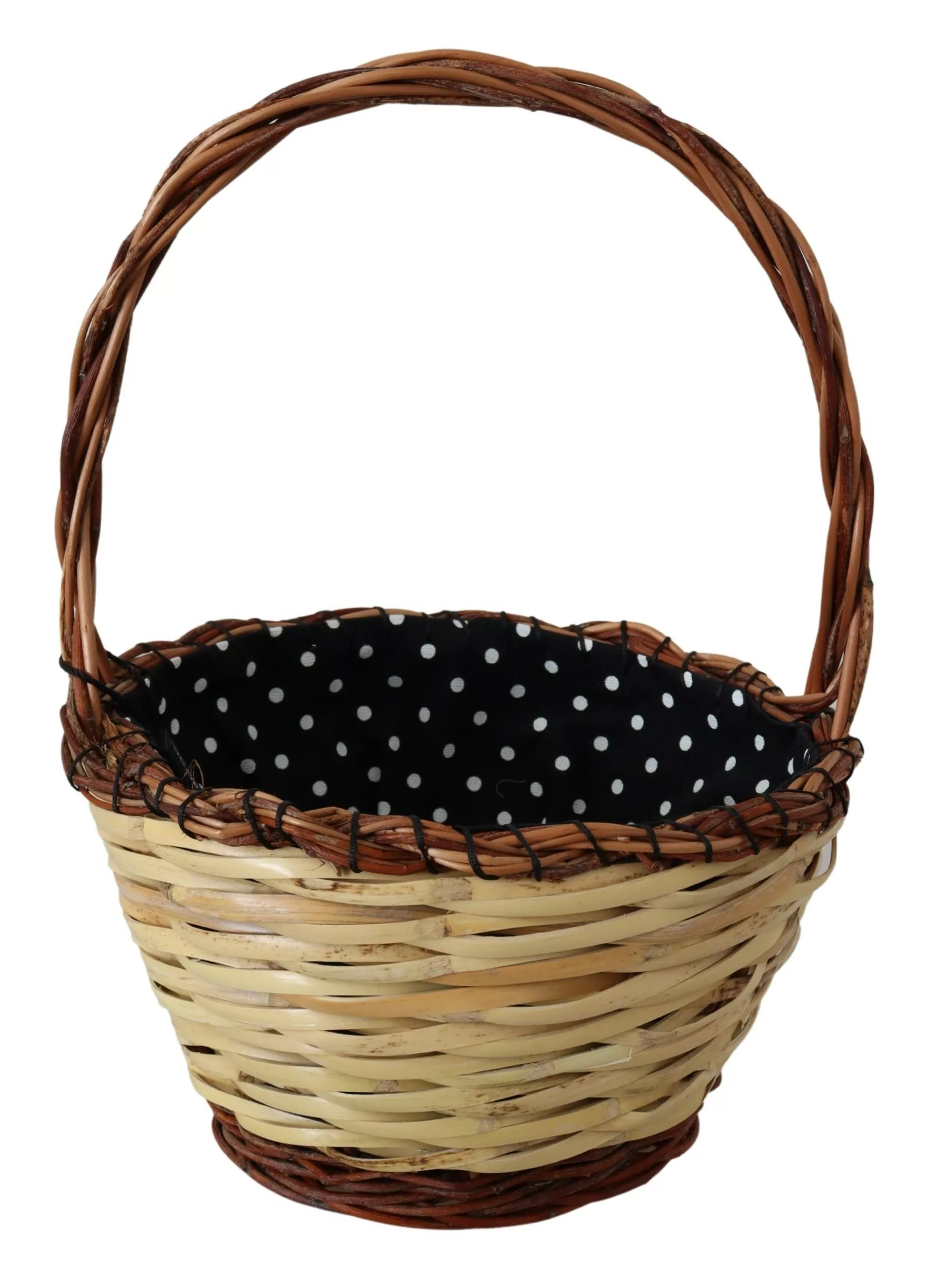 Dolce & Gabbana Beige Wood Wicker Rattan Basket Tote Bag Dolce & Gabbana Beige Wood Wicker Rattan Basket Tote Bag | Image 1