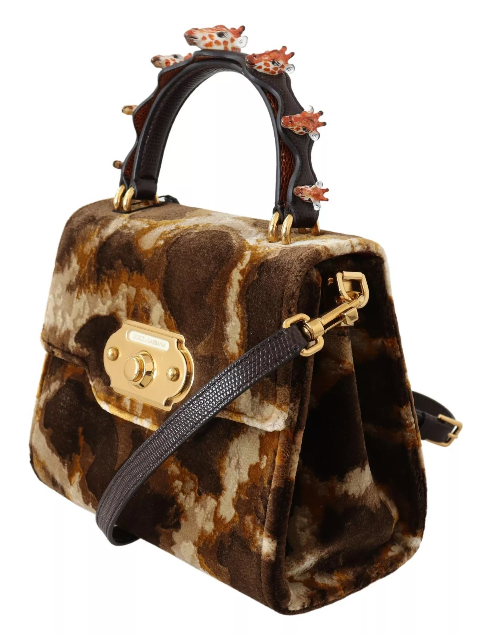 Dolce & Gabbana Brown Giraffe Crossbody Purse Borse WELCOME Purse Dolce & Gabbana Brown Giraffe Crossbody Purse Borse WELCOME Purse | Image 5