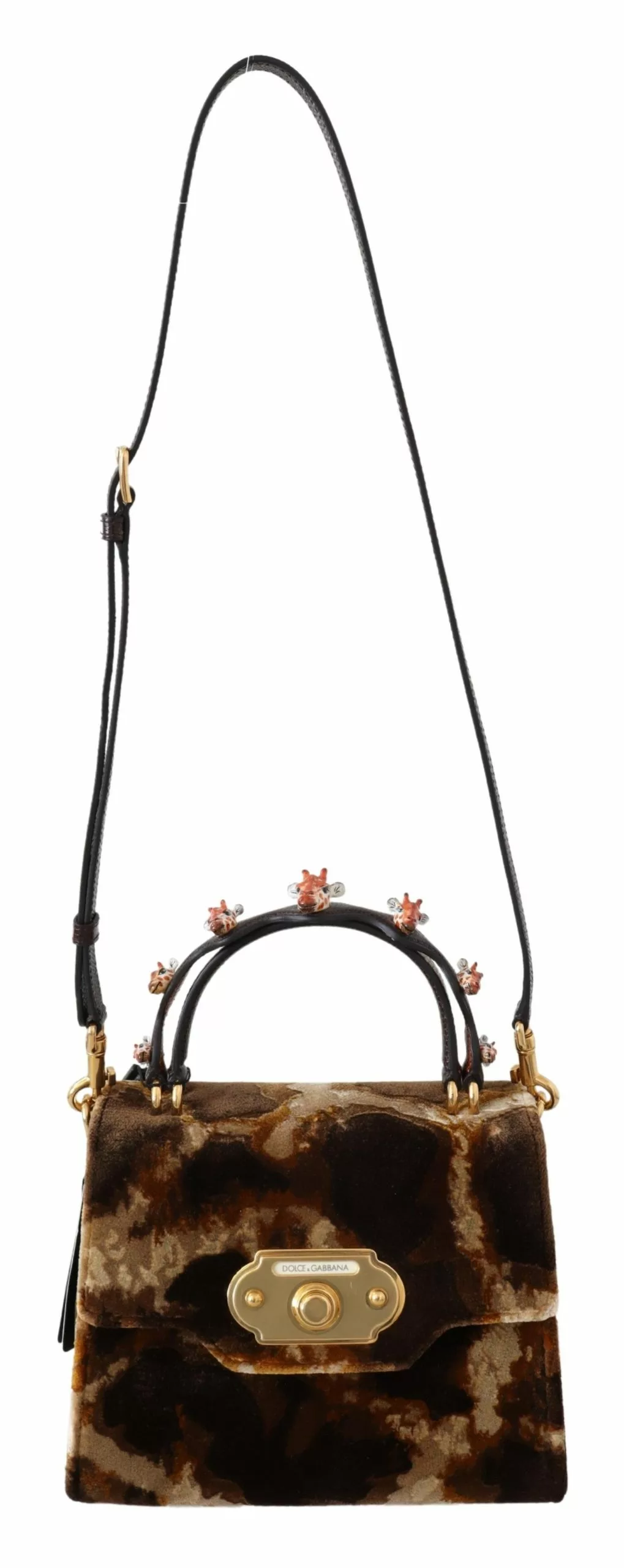 Dolce & Gabbana Brown Giraffe Crossbody Purse Borse WELCOME Purse Dolce & Gabbana Brown Giraffe Crossbody Purse Borse WELCOME Purse | Image 2