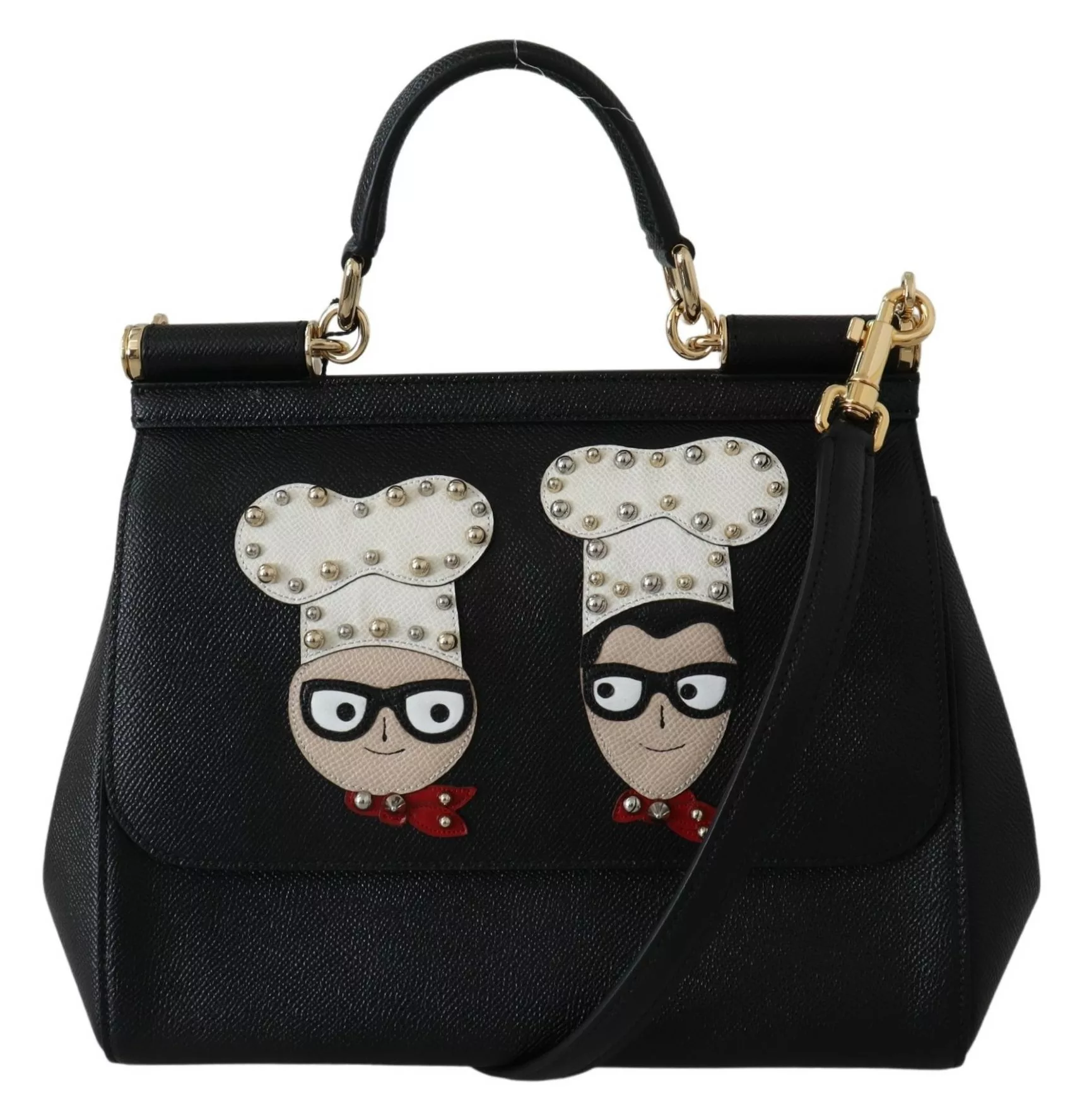 Dolce & Gabbana Black Leather #dgfamily Borse Satchel Handbag Purse SICILY Bag Dolce & Gabbana Black Leather #dgfamily Borse Satchel Handbag Purse SICILY Bag | Image 1