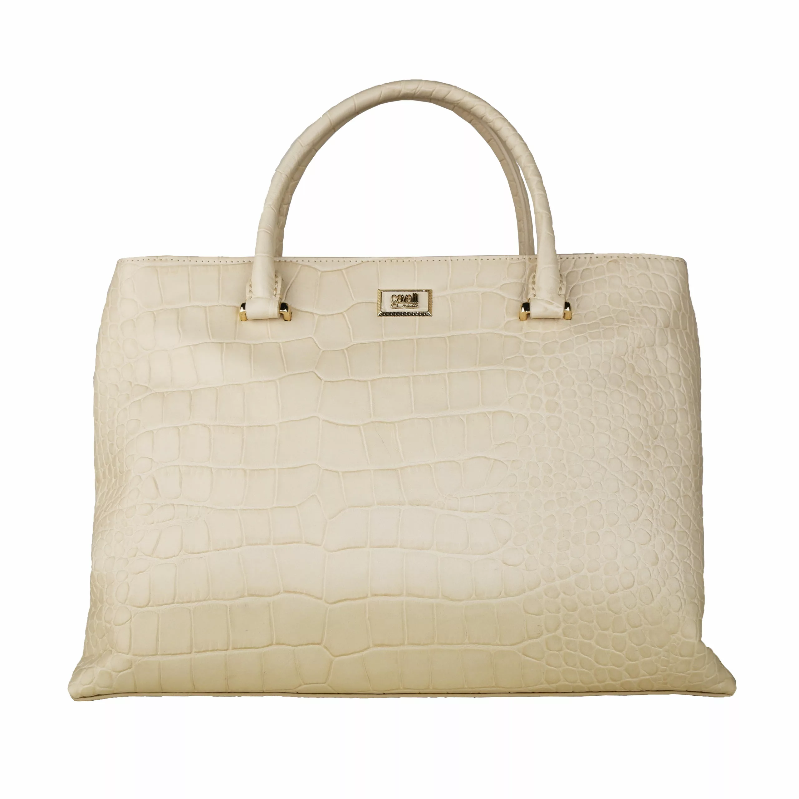 Cavalli Class White Calfskin Handbag Cavalli Class White Calfskin Handbag | Image 1
