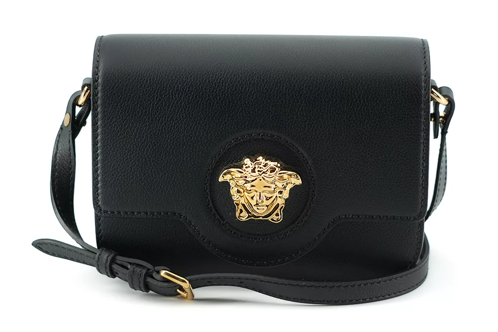 Versace Black Calf Leather Shoulder Bag Versace Black Calf Leather Shoulder Bag | Image 1