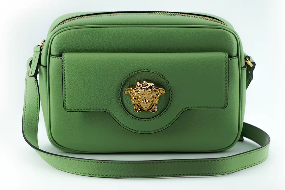 Versace Mint Green Calf Leather Camera Shoulder Bag Versace Mint Green Calf Leather Camera Shoulder Bag | Image 1
