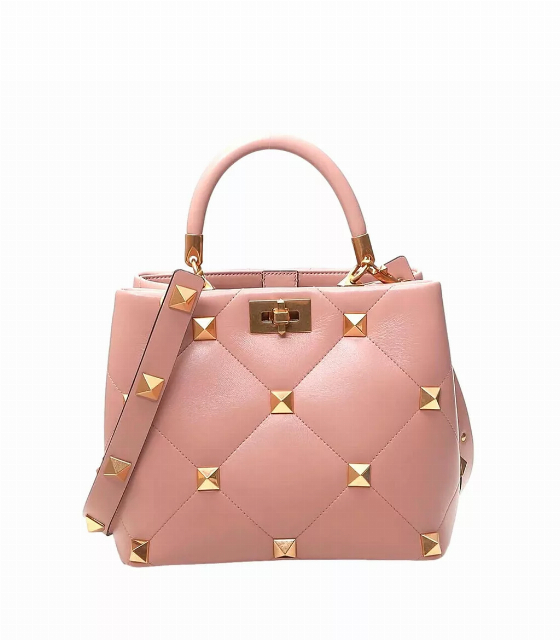 Valentino Garavani Roman Stud Nude Blush Leather Top Handle | Image 1