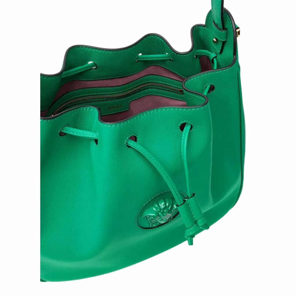 Versace La Medusa Leather Bucket Bag Green Versace La Medusa Leather Bucket Bag Green | Image 3