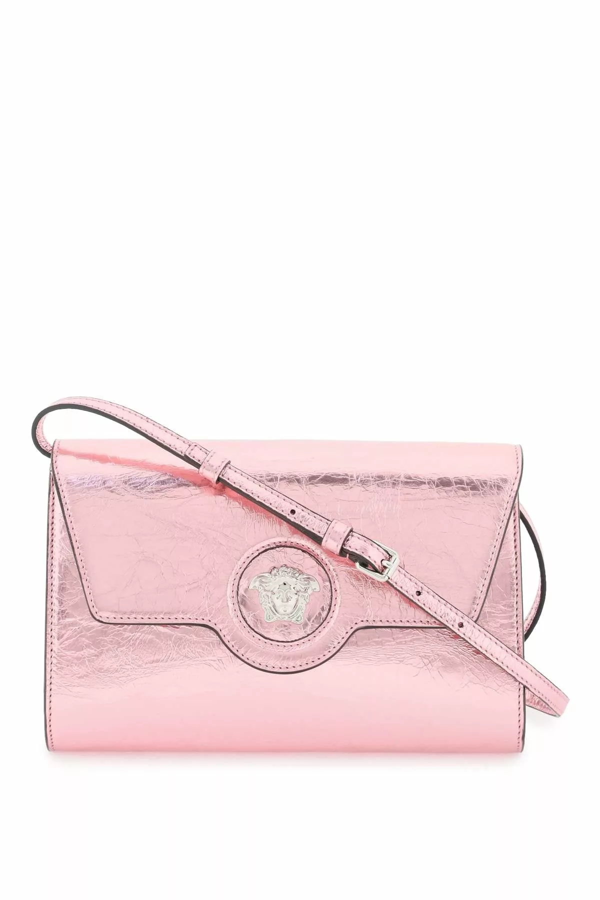 Versace metallic leather ‘la medusa’ crossbody bag Versace metallic leather ‘la medusa’ crossbody bag | Image 1
