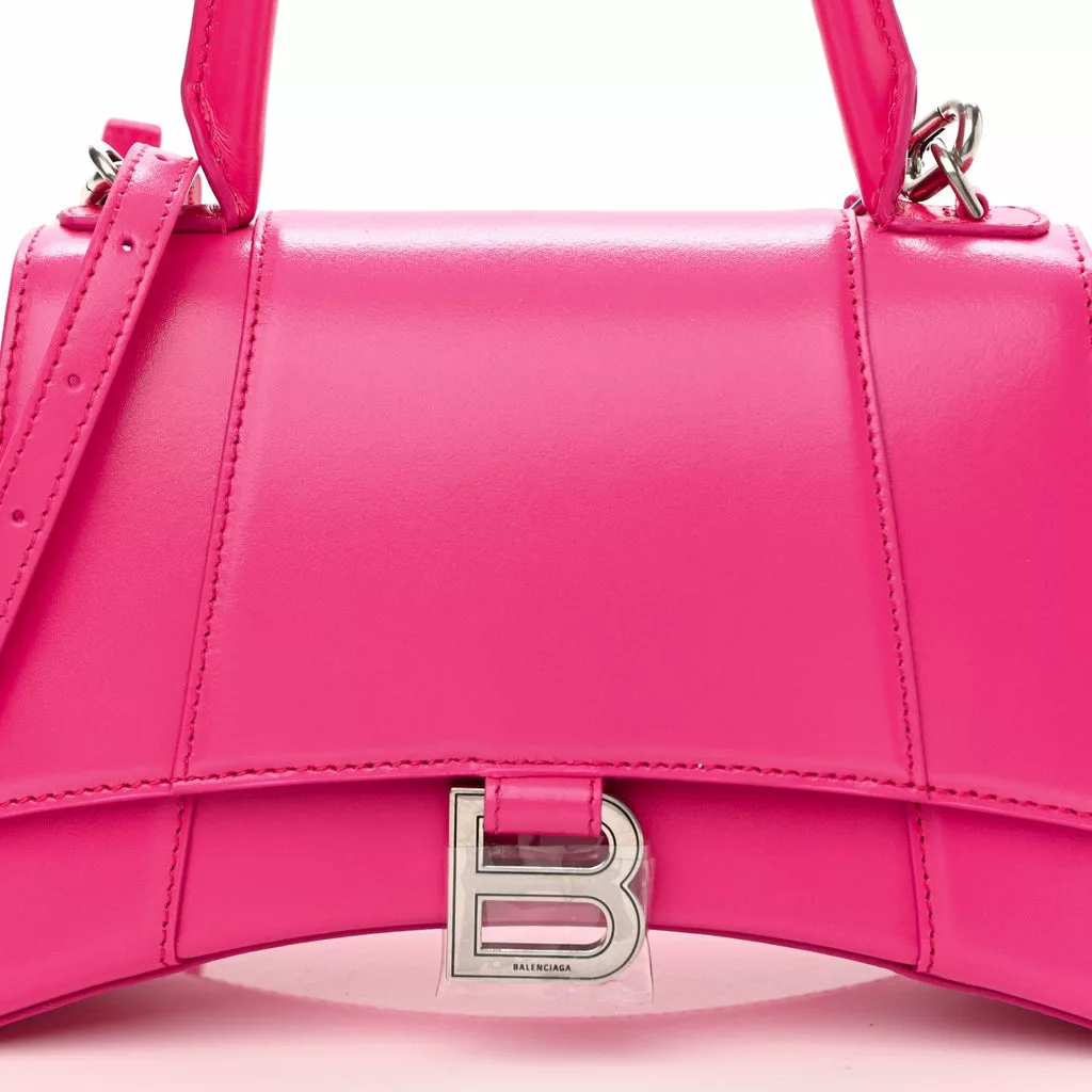 Balenciaga Hourglass Top Handle Shiny Box Acid Fuchsia Balenciaga Hourglass Top Handle Shiny Box Acid Fuchsia | Image 4