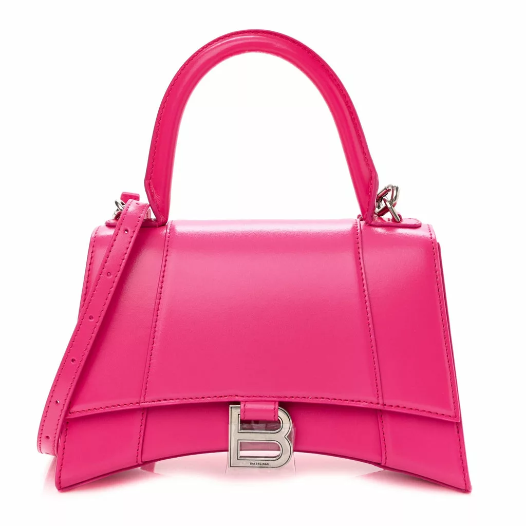 Balenciaga Hourglass Top Handle Shiny Box Acid Fuchsia Balenciaga Hourglass Top Handle Shiny Box Acid Fuchsia | Image 1