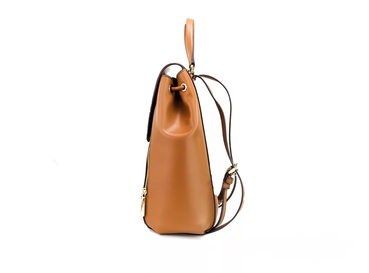 Michael Kors Phoebe Medium Brown Signature PVC Leather Flap Backpack Bookbag Michael Kors Phoebe Medium Brown Signature PVC Leather Flap Backpack Bookbag | Image 2