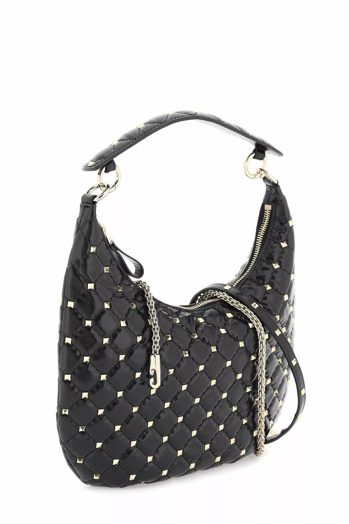 Valentino garavani small leather ‘rockstud spike’ hobo bag Valentino garavani small leather ‘rockstud spike’ hobo bag | Image 3