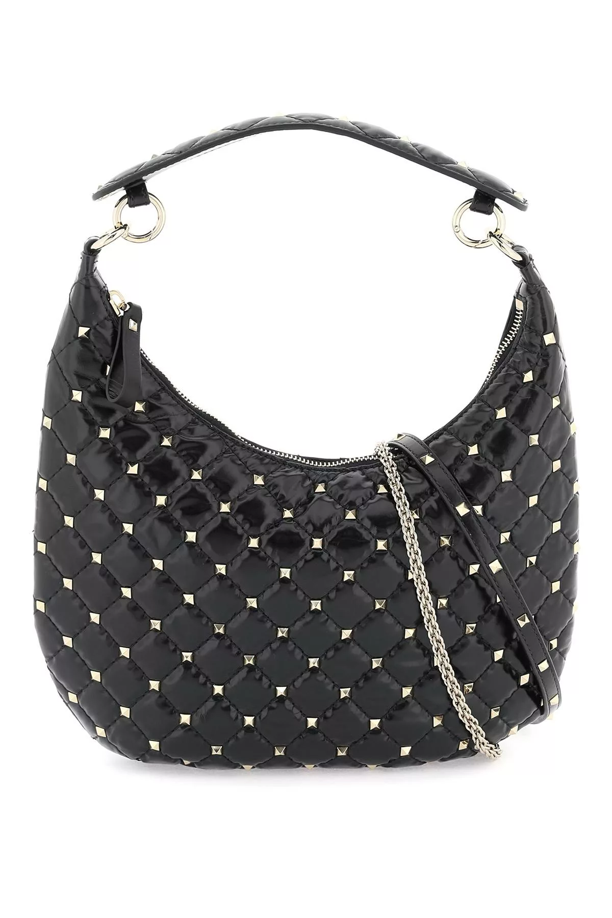 Valentino garavani small leather ‘rockstud spike’ hobo bag Valentino garavani small leather ‘rockstud spike’ hobo bag | Image 1
