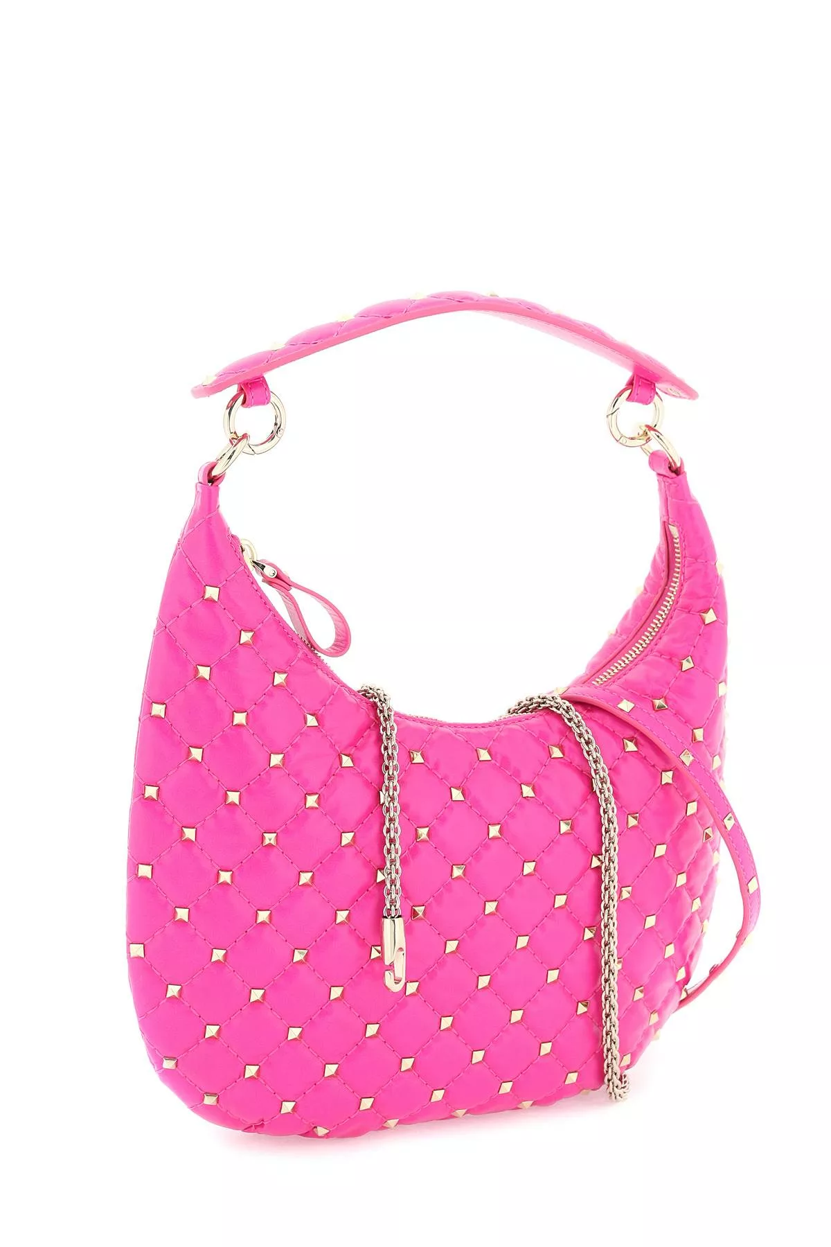Valentino garavani small leather ‘rockstud spike’ hobo bag Valentino garavani small leather ‘rockstud spike’ hobo bag | Image 3
