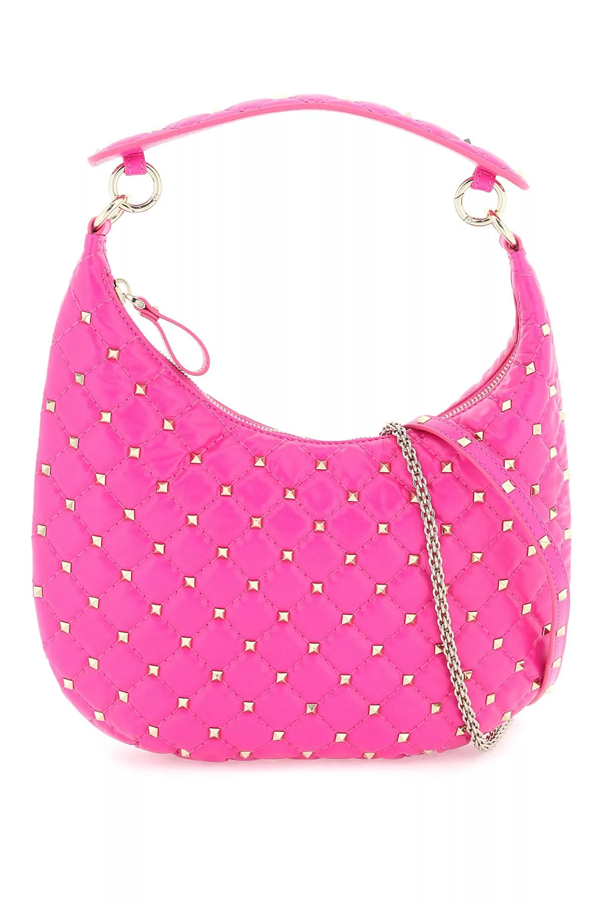 Valentino garavani small leather ‘rockstud spike’ hobo bag Valentino garavani small leather ‘rockstud spike’ hobo bag | Image 1