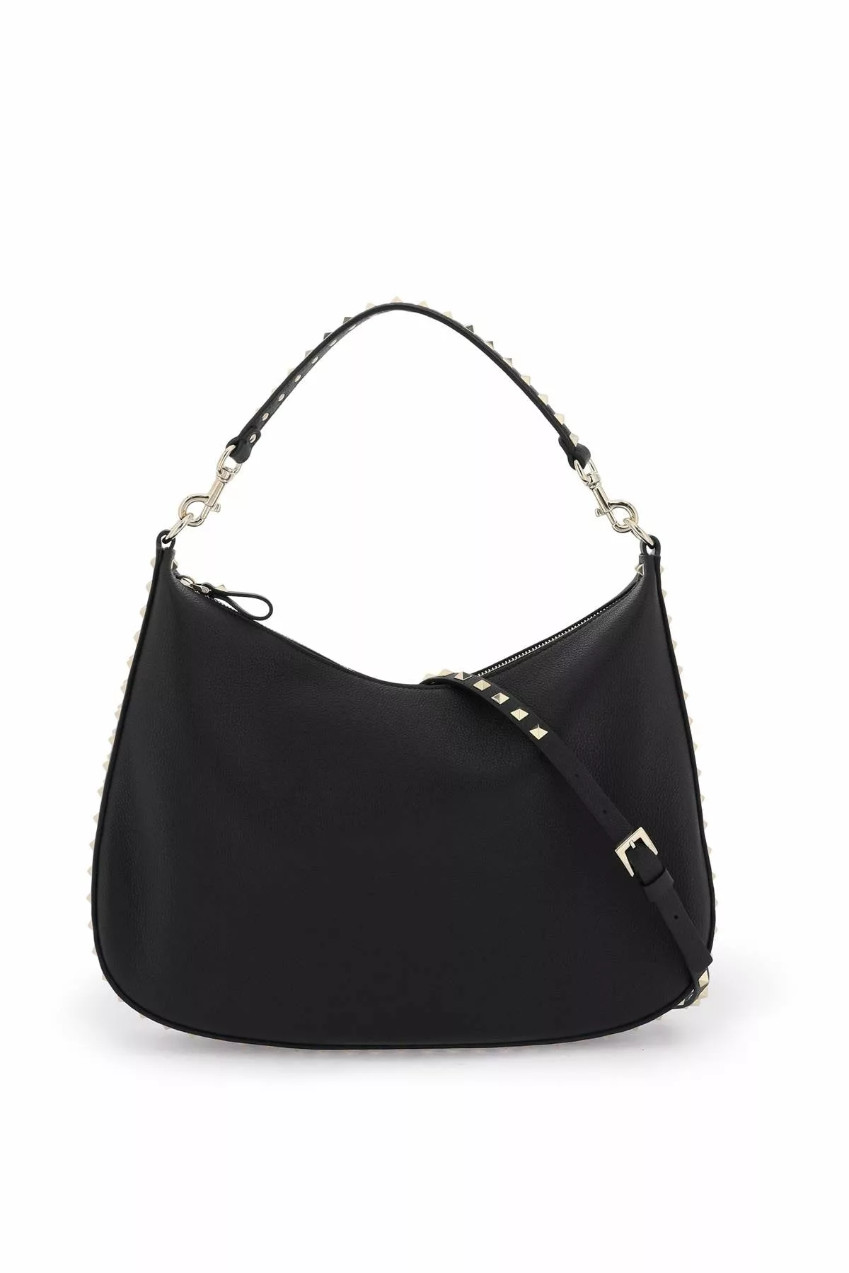 Valentino garavani grained leather ‘rockstud’ hobo bag Valentino garavani grained leather ‘rockstud’ hobo bag | Image 1