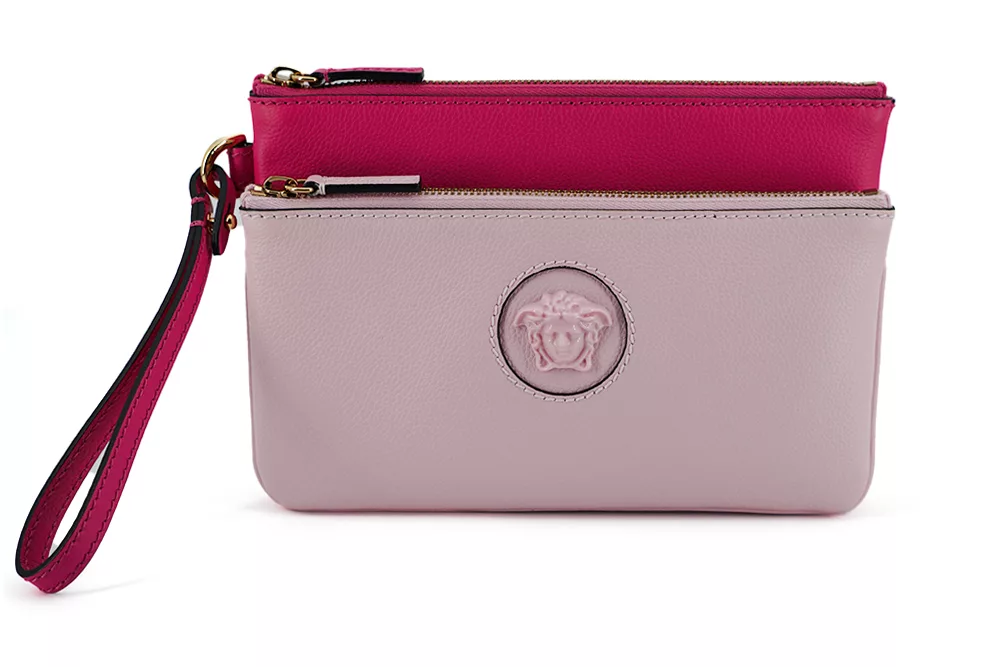 Versace Pink Calf Leather Pouch Bag Versace Pink Calf Leather Pouch Bag | Image 1