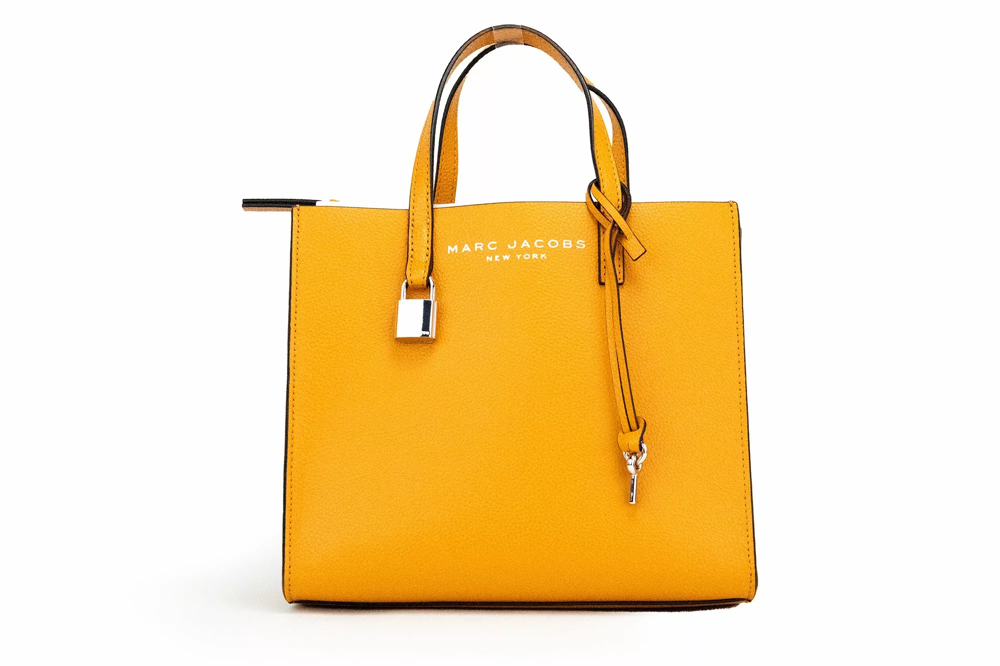 Marc Jacobs Mini Grind Desert Sun Orange Leather Crossbody Tote Handbag Purse Marc Jacobs Mini Grind Desert Sun Orange Leather Crossbody Tote Handbag Purse | Image 1