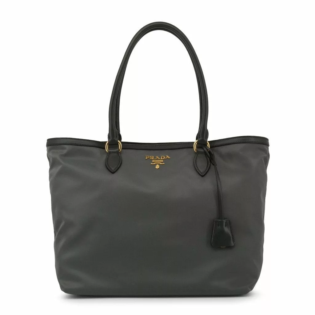 Prada Grey Tessuto Nylon Shopping Tote Bag Prada Grey Tessuto Nylon Shopping Tote Bag | Image 1