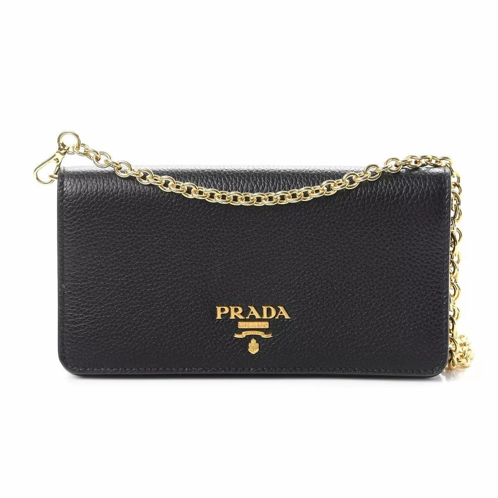 Prada Black Vitello Daino Leather Mini Crossbody Handbag Prada Black Vitello Daino Leather Mini Crossbody Handbag | Image 2