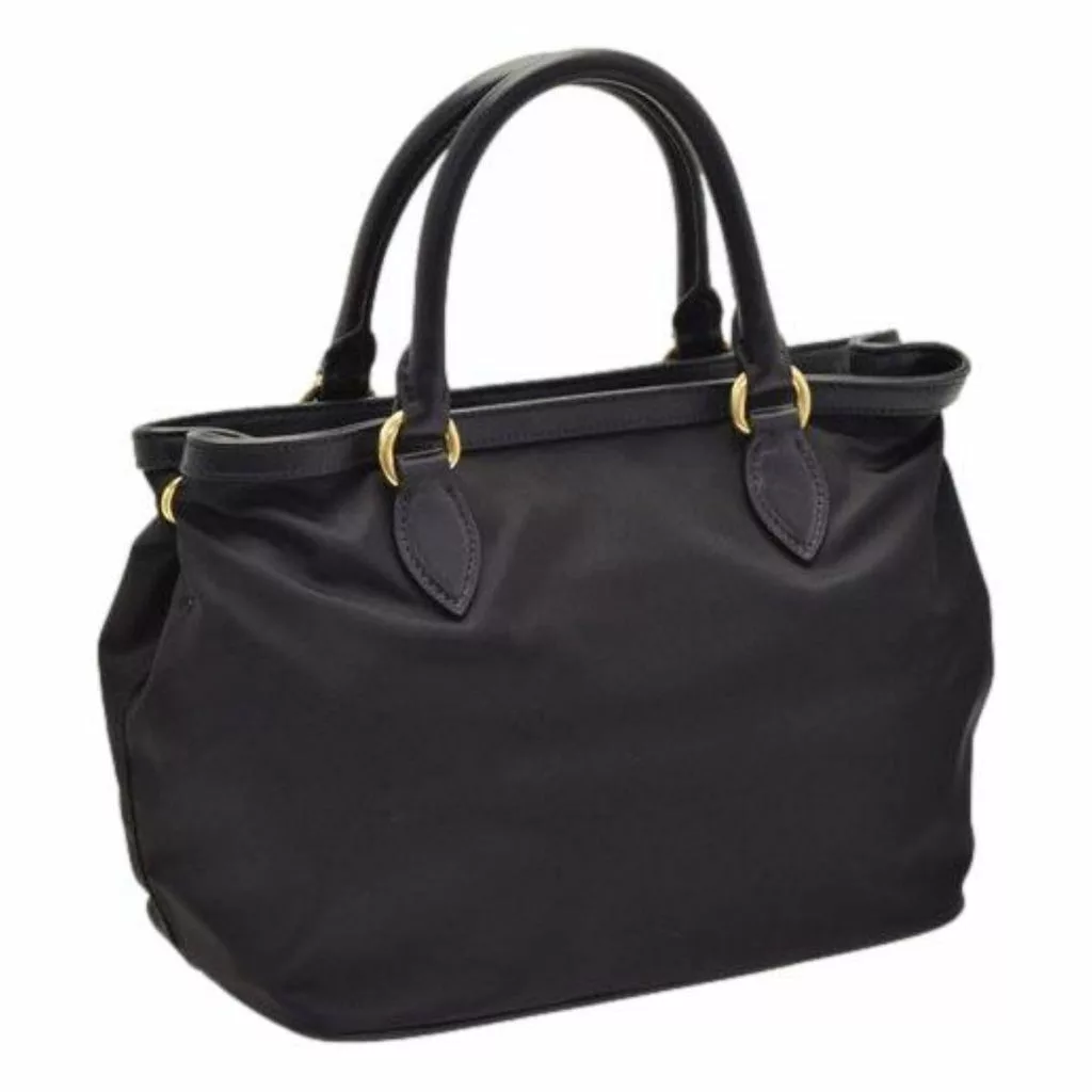Prada Tessuto Nylon Black Saffiano Small Handbag Satchel Prada Tessuto Nylon Black Saffiano Small Handbag Satchel | Image 14