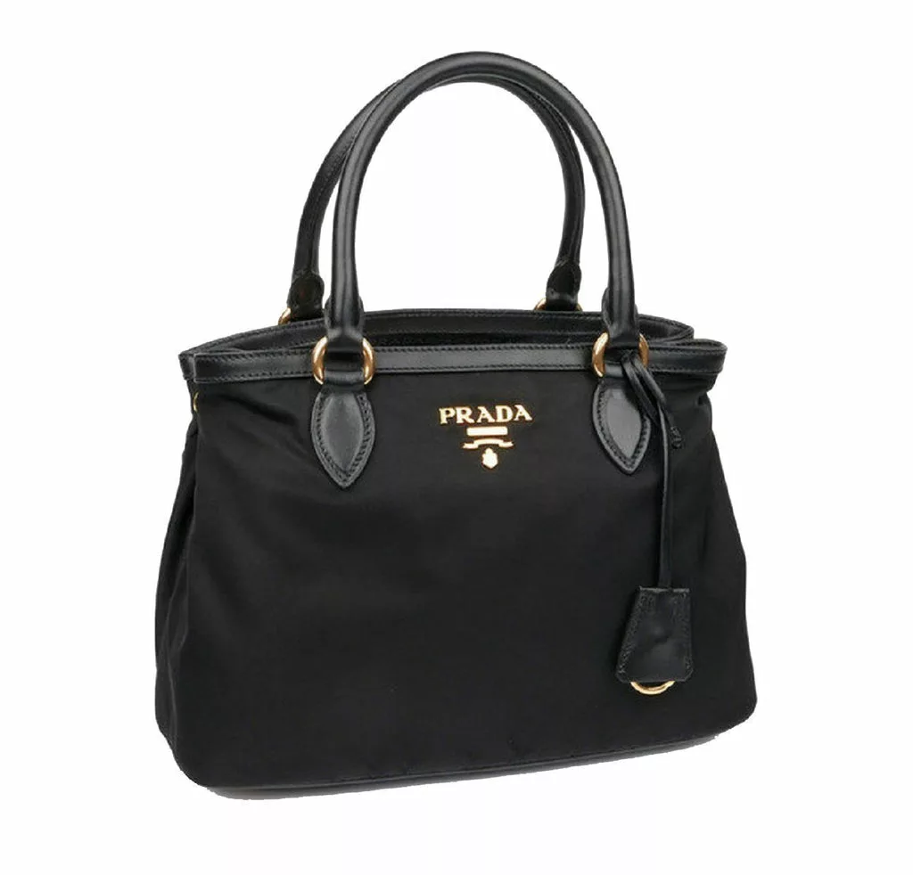 Prada Tessuto Nylon Black Saffiano Small Handbag Satchel Prada Tessuto Nylon Black Saffiano Small Handbag Satchel | Image 3