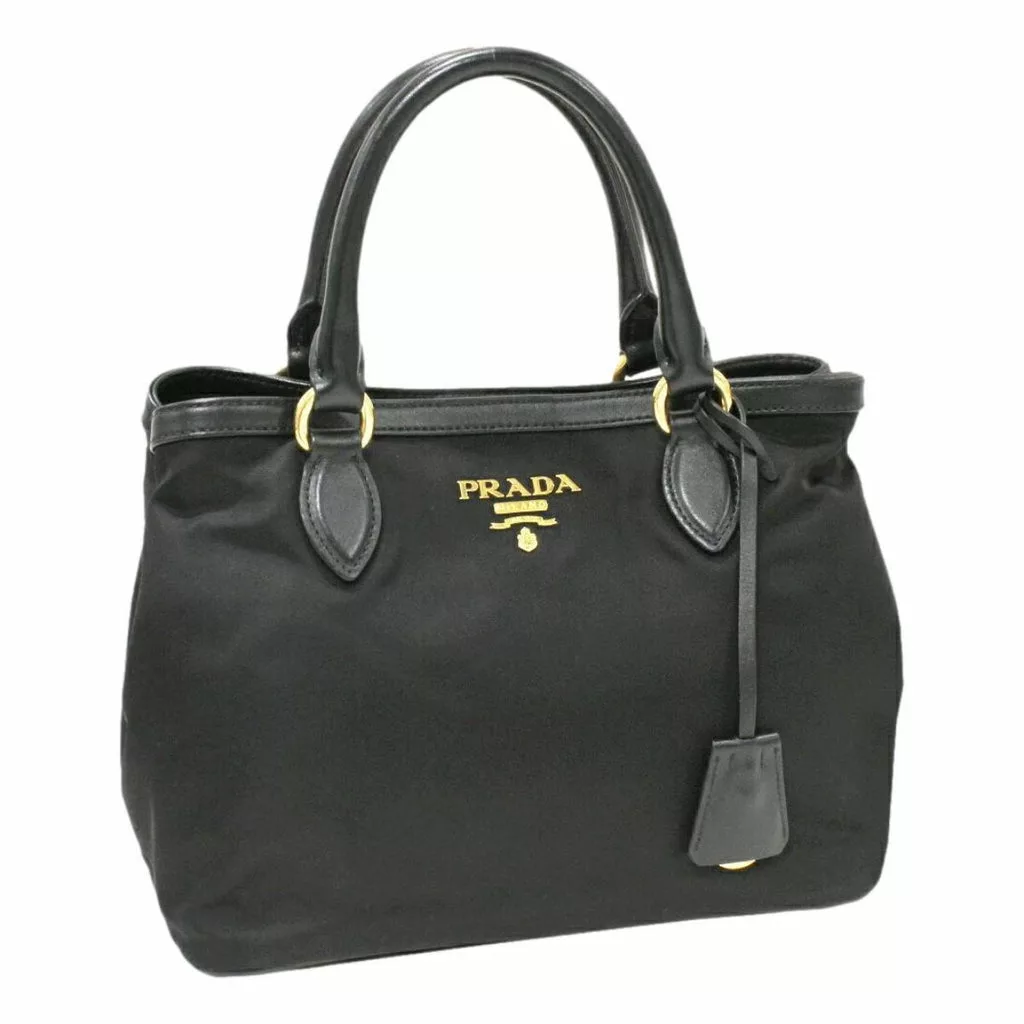 Prada Tessuto Nylon Black Saffiano Small Handbag Satchel Prada Tessuto Nylon Black Saffiano Small Handbag Satchel | Image 5
