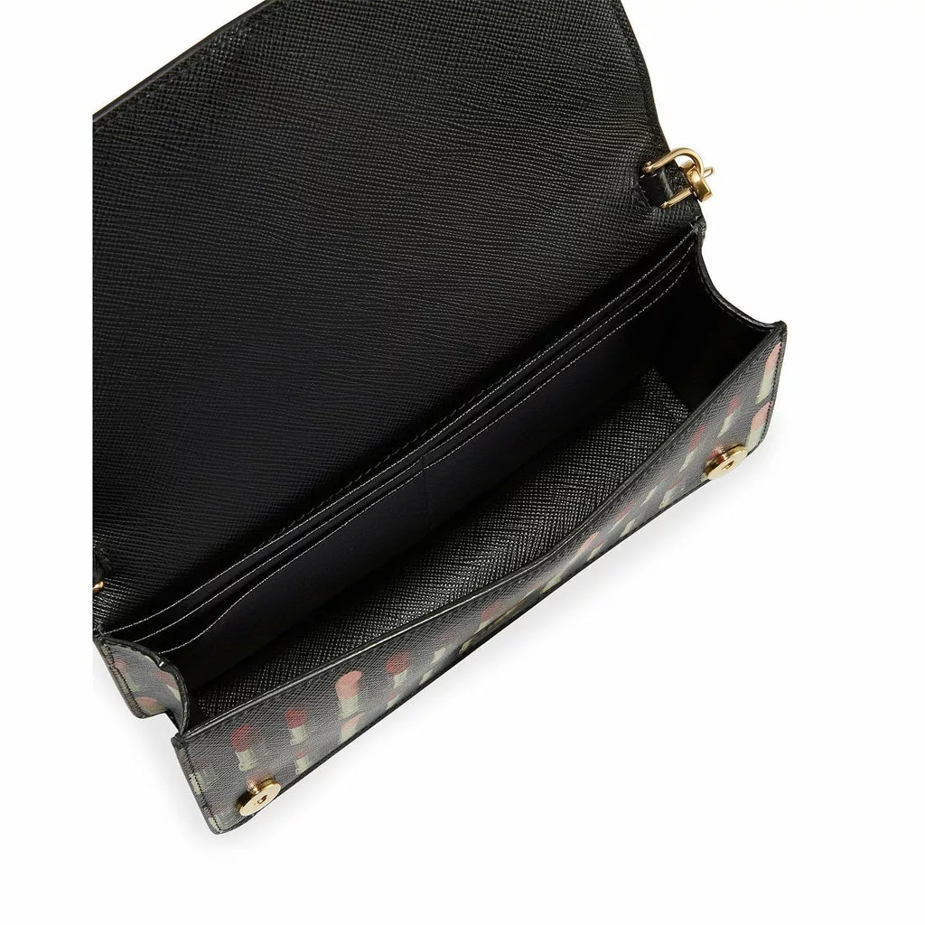 Prada Black Saffiano Leather Lipstick Mini Cross Body Handbag Prada Black Saffiano Leather Lipstick Mini Cross Body Handbag | Image 8