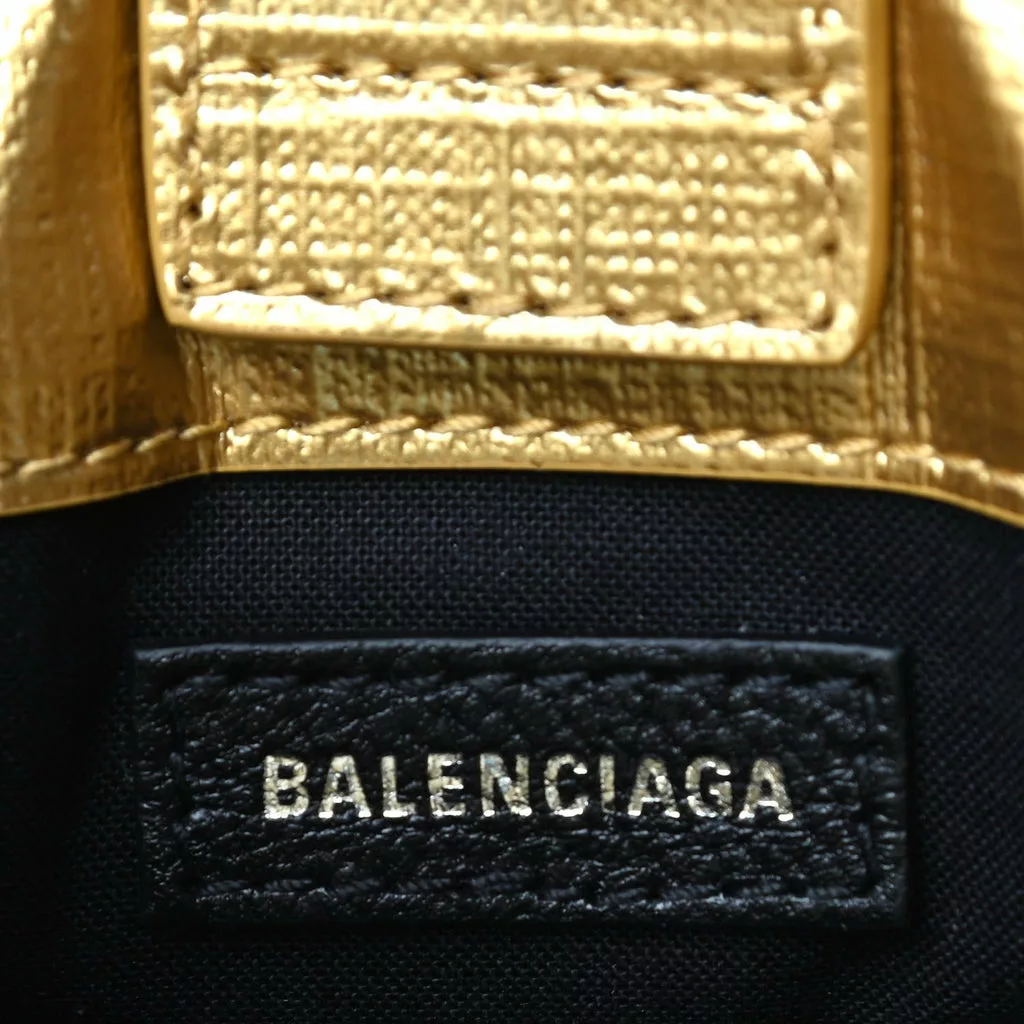 Balenciaga Gold Calfskin Leather Shopper Cross Body Bag Balenciaga Gold Calfskin Leather Shopper Cross Body Bag | Image 15