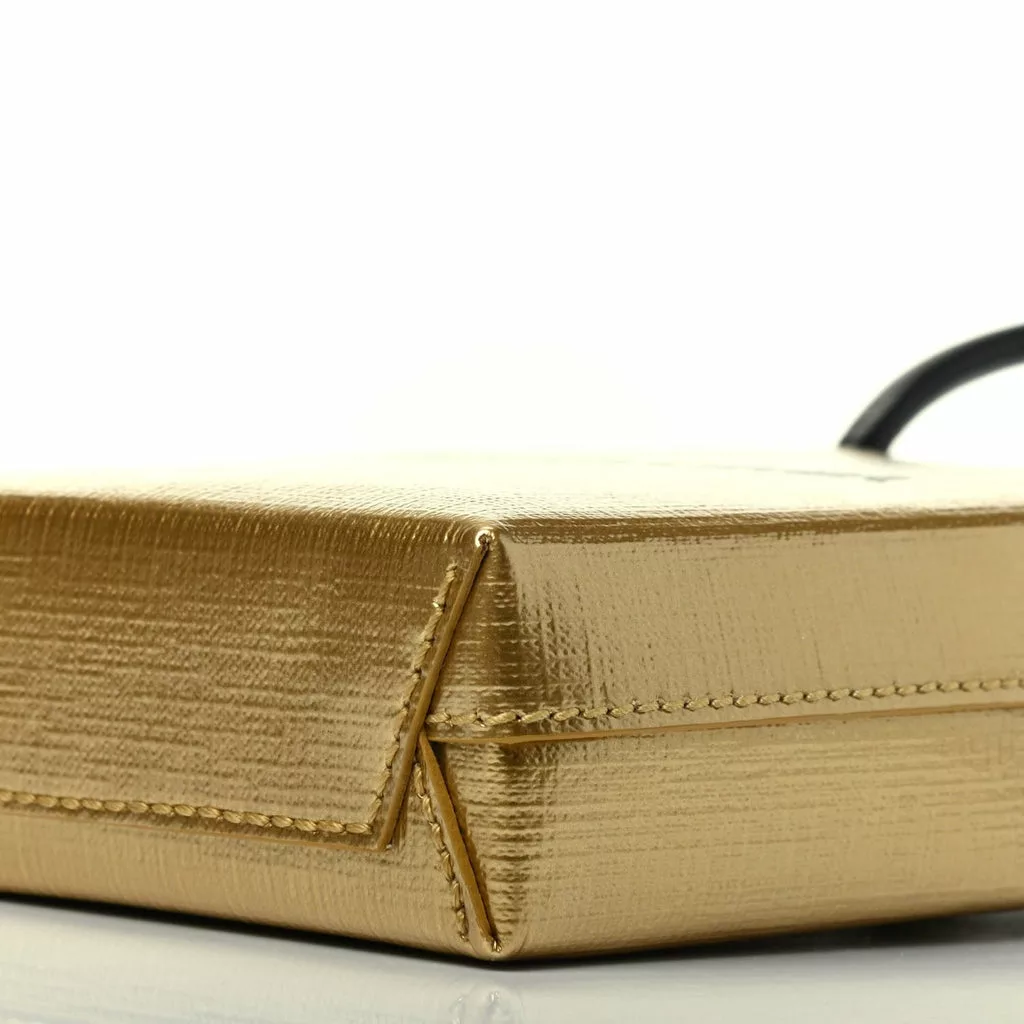Balenciaga Gold Calfskin Leather Shopper Cross Body Bag Balenciaga Gold Calfskin Leather Shopper Cross Body Bag | Image 7