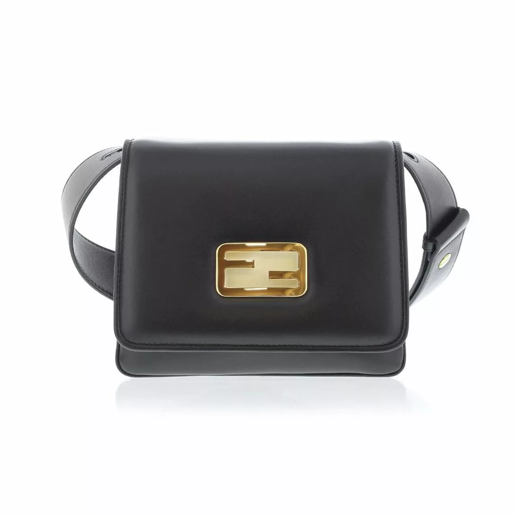 Fendi Id Flap Tricolor Black Leather Small Shoulder Bag Fendi Id Flap Tricolor Black Leather Small Shoulder Bag | Image 7